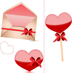 Gift set valentines day vector