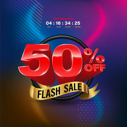 Sale banner 3d style vector