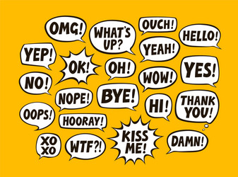 Oh No Speech Bubble No Text Hand Drawn Quote Vector Image