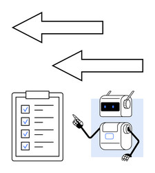 task management with a robot assistant vector image