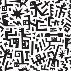 robots - abstract seamless background vector image