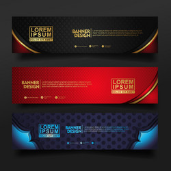 set banner template design with luxury vector