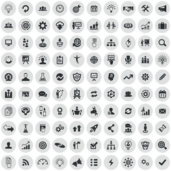 solution 100 icons universal set for web and ui vector image