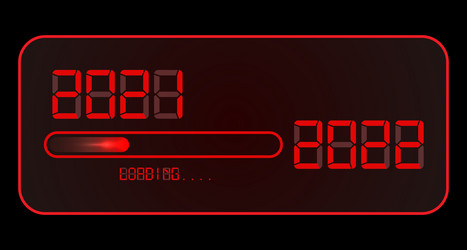 2022 happy new year digital clock 2021 loading vector