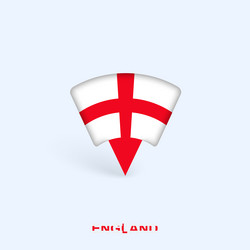 england flag map pointer design with shadow vector image