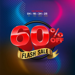 sale banner 3d style vector