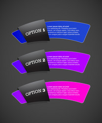 set of paper labels with place for your own text vector image