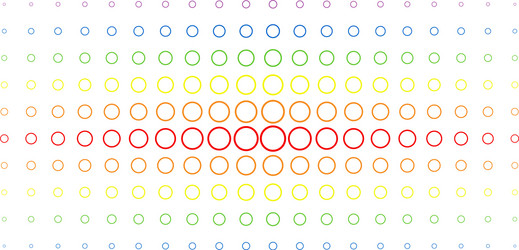 circle bubble spectrum halftone pattern vector image