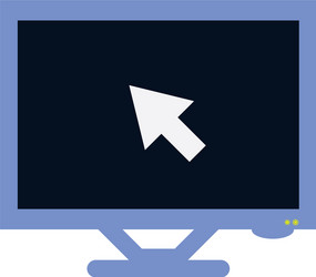 computer desktop with mouse cursor vector image
