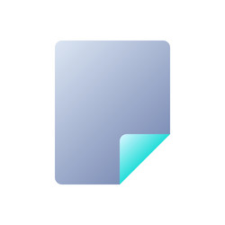 document flat gradient two-color ui icon vector image