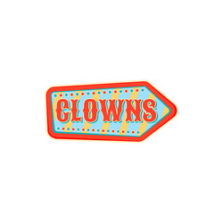 pointer to clowns performance at big top circus vector image