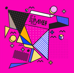 triangle geometric forms for summer design event vector image