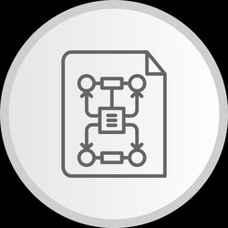 algorithm line circle grey icon vector image
