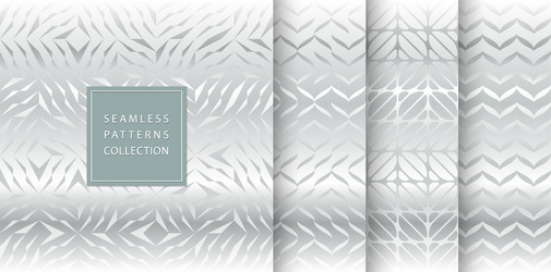 Set of seamless abstract minimal patterns Vector Image