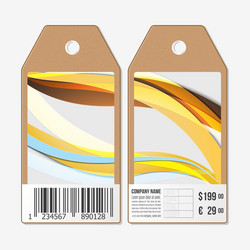 tags design on both sides cardboard sale vector