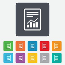 text file sign document with chart symbol vector