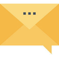 message bubble flat web icon concept vector image