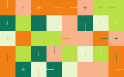 trendy background with simple shapes vector image