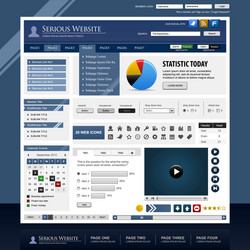 web design element template a complete set vector image
