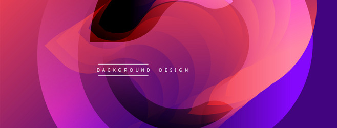 abstract fluid shapes overlap creating vibrant vector image