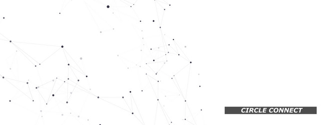 Abstract polygonal with connecting dots and lines vector