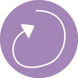 arrow thin direction reload block style icon vector image