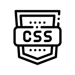 coding language css system thin line icon vector image