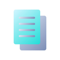 copy flat gradient two-color ui icon vector image