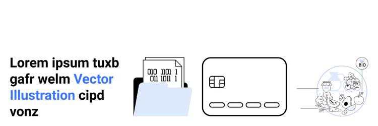 digital file management and secure online payment vector image