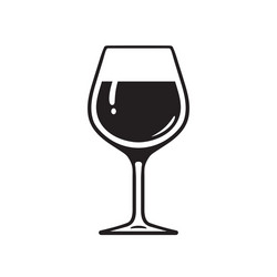 Glass wine wineglass icon vector
