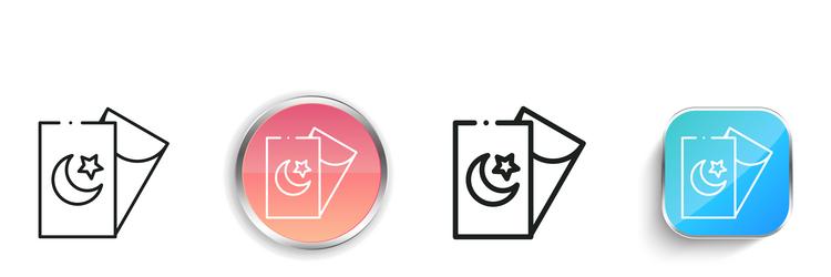 lucky icon thin linear regular and button style vector image