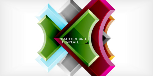 square arrow shapes with round elements vector image