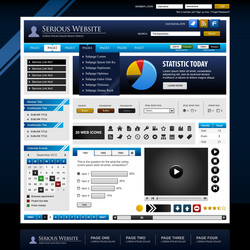 web design element template a complete set vector image