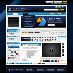 Web design element template a complete set vector