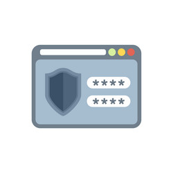 website security showing password being entered vector image