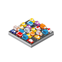 isometric 3d automobile module vector image