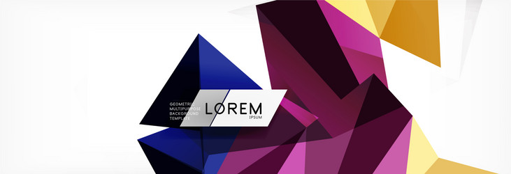 mosaic triangular low poly style abstract vector image