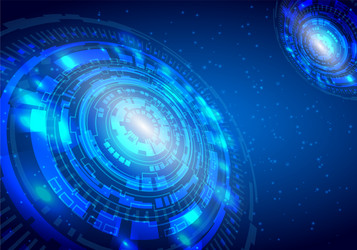Tech circle and technology background speed vector