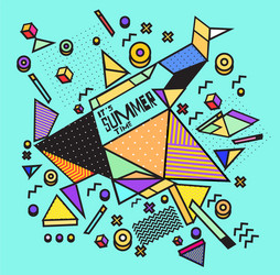 triangle geometric forms for summer design event vector image