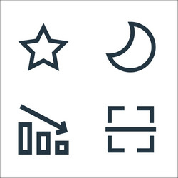 user interface line icons linear set quality vector image