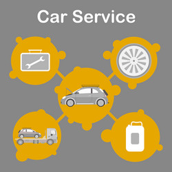 Car service station promotion flat banner template vector