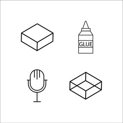 design and studio simple linear icon setsimple vector image
