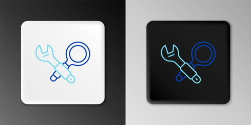 line debugging icon isolated on grey background vector image