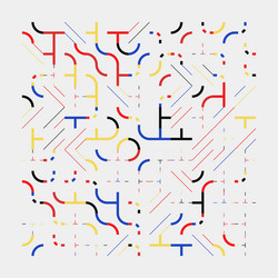 Linear abstract pattern design vector