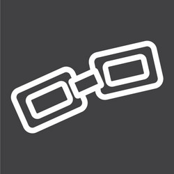 link line icon chain and website button vector image