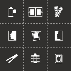 photo icon set vector