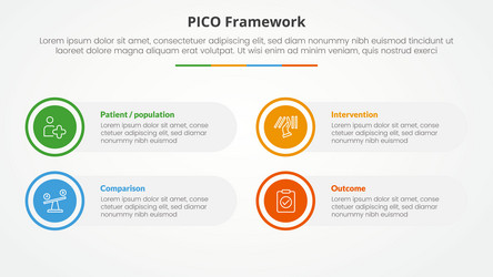 pico framework infographic concept for slide vector image