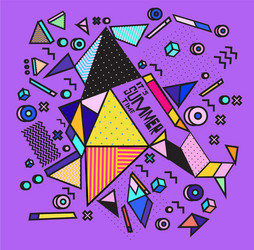 triangle geometric forms for summer design event vector