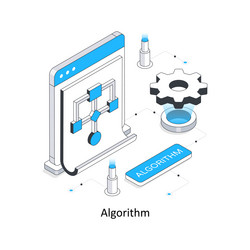 algorithm isometric stock eps file vector image