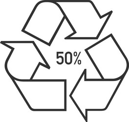 Bio matter organic material recycling symbol 50 vector